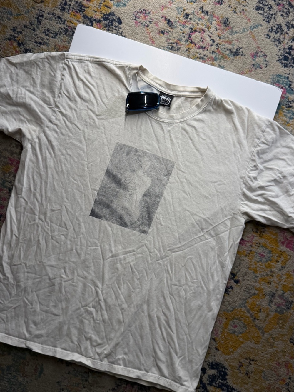 Stussy Cream Short Sleeve Graphic Tee
